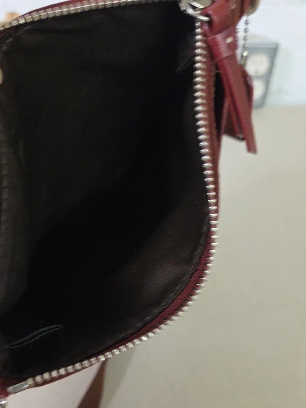 Coach Hamptons Suede Swingpack Crossbody Messenger Y2K Burgandy